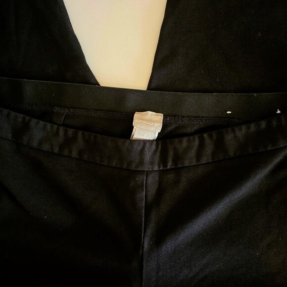 Chico's black wide leg capris NWOT Size 3/XL - Picture 2 of 5